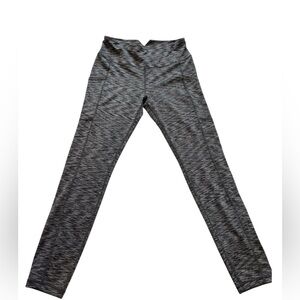 Diadora Black and White Striped Leggings